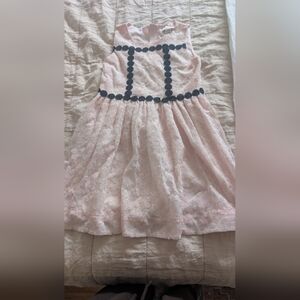 Kate Spade Light Pink Floral Dress with Black Accents